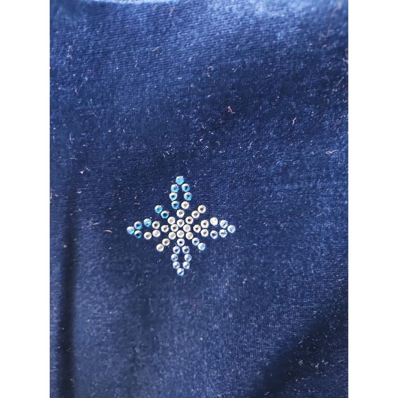 Vintage Blast Women's LG  3 Piece Velour Blue Track Suit Pockets Shoulder Pads - Picture 3 of 16